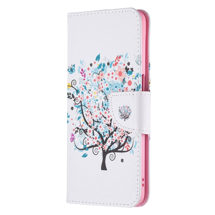 Exquisite Tree Design Leather Case with Holder & Card Slots for OPPO A74 / A93 / A54 5G