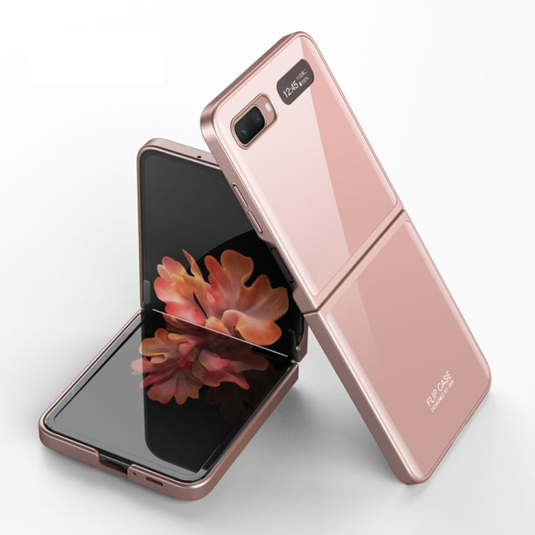 GKK Rose Gold Folding Glass Case for Samsung Galaxy Z Flip
