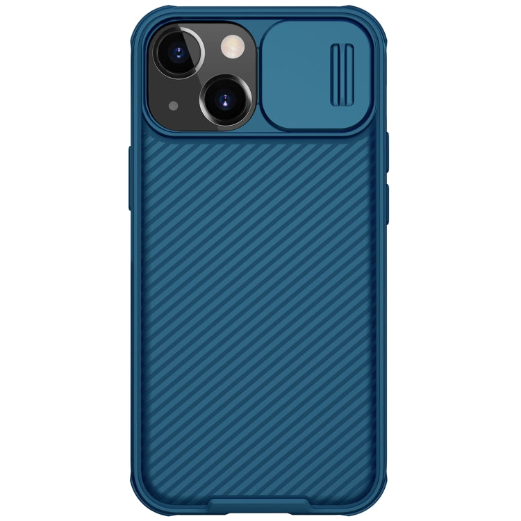 Blue NILLKIN iPhone 13 Mirror Pro Camshield Case with Full Coverage