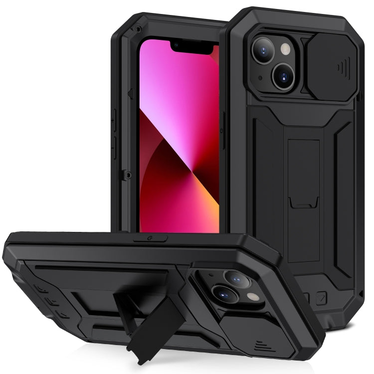 R-JUST Sliding Camera Case for iPhone 13 - Black