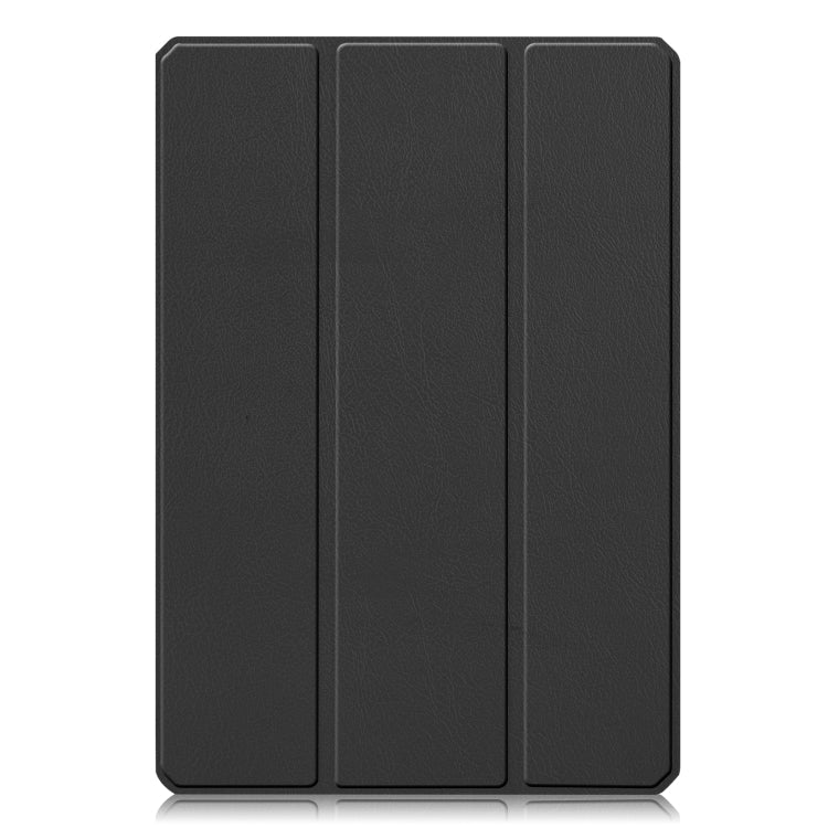 Xiaomi Pad 5/5 Pro Leather Case with Three-folding Holder & Sleep/Wake-up Function (Black)