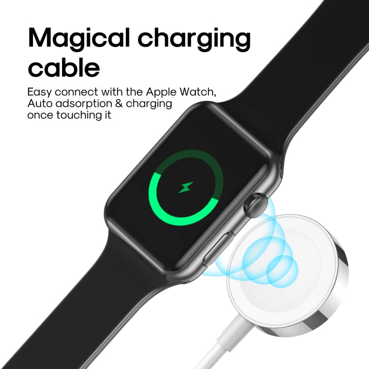 Magnetic Wireless Charger for Apple Watch Series 1-6 with 2.5W Power and 0.3m Cable Length (White)