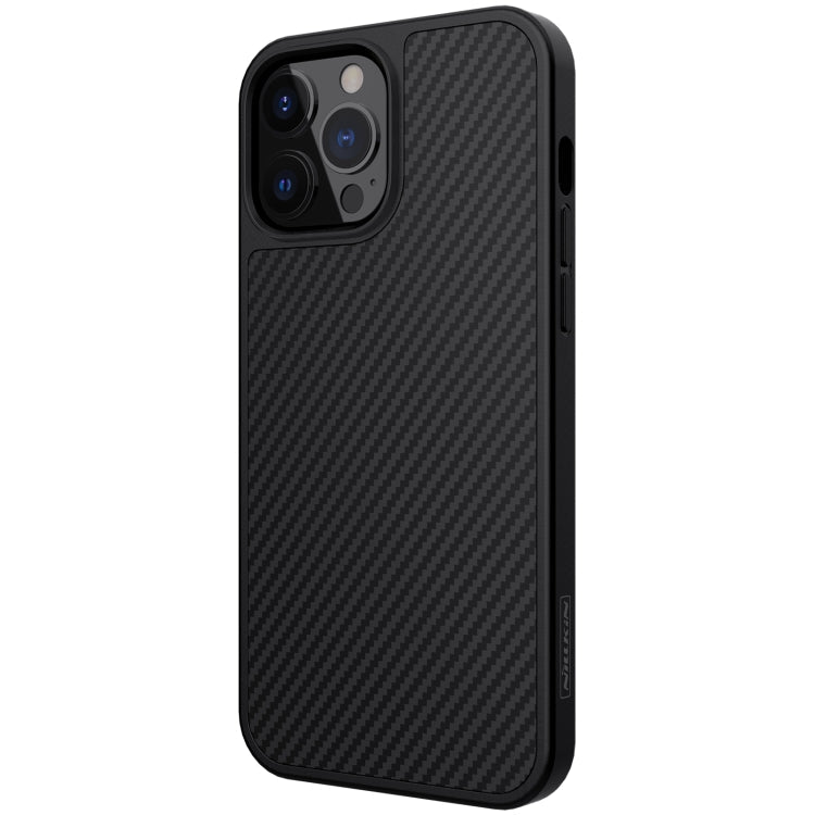 NILLKIN Synthetic Fiber Anti-slip Texture PC Protective Case for iPhone 13 Pro Max (Black)