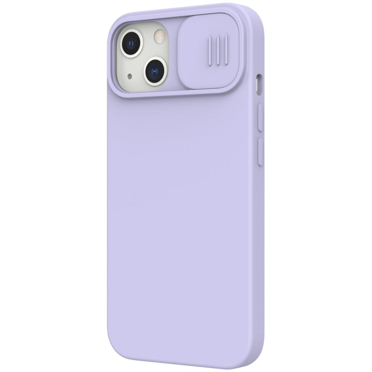 NILLKIN CamShield MagSafe Magnetic Liquid Silicone + PC Full Coverage Case for iPhone 13 (Purple)
