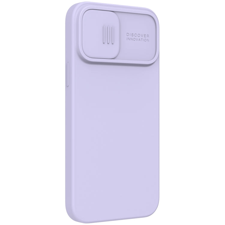 Purple Magnetic Liquid Silicone + PC Full Coverage Case for iPhone 13 Pro Max with CamShield & MagSafe