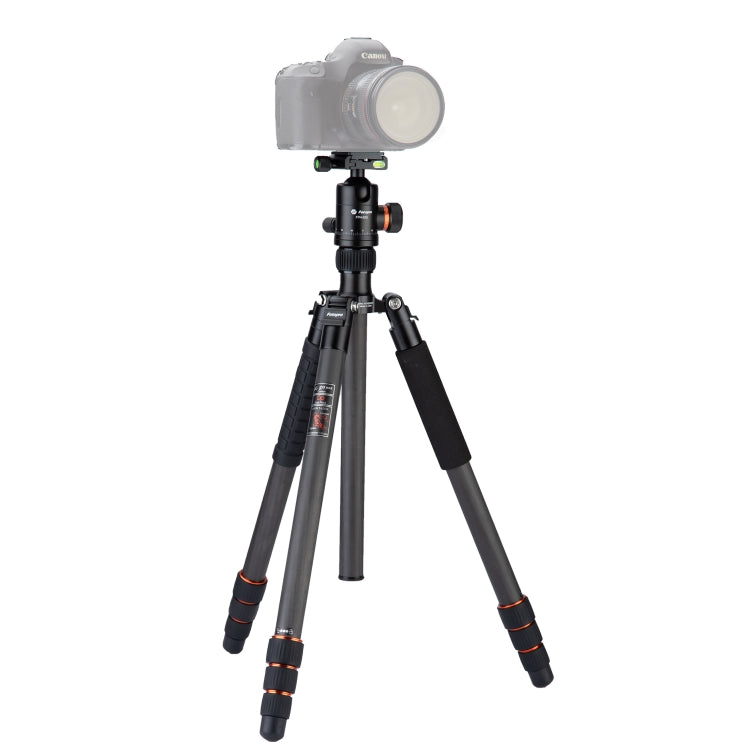 Portable Carbon Fiber Camera Tripod with Dual Action Ball Head and Monopod Functionality