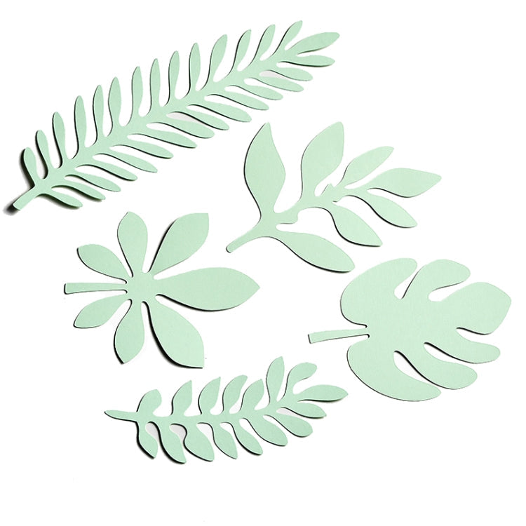Creative 10 in 1 Paper Cutting Shooting Props(Tree Leaves Papercut Jewelry Cosmetics Background Photo Photography Props)