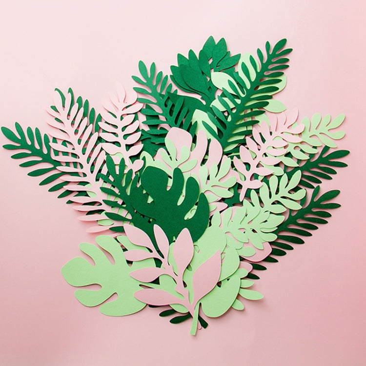 10 in 1 Creative Paper Cutting Shooting Props - Christmas Green