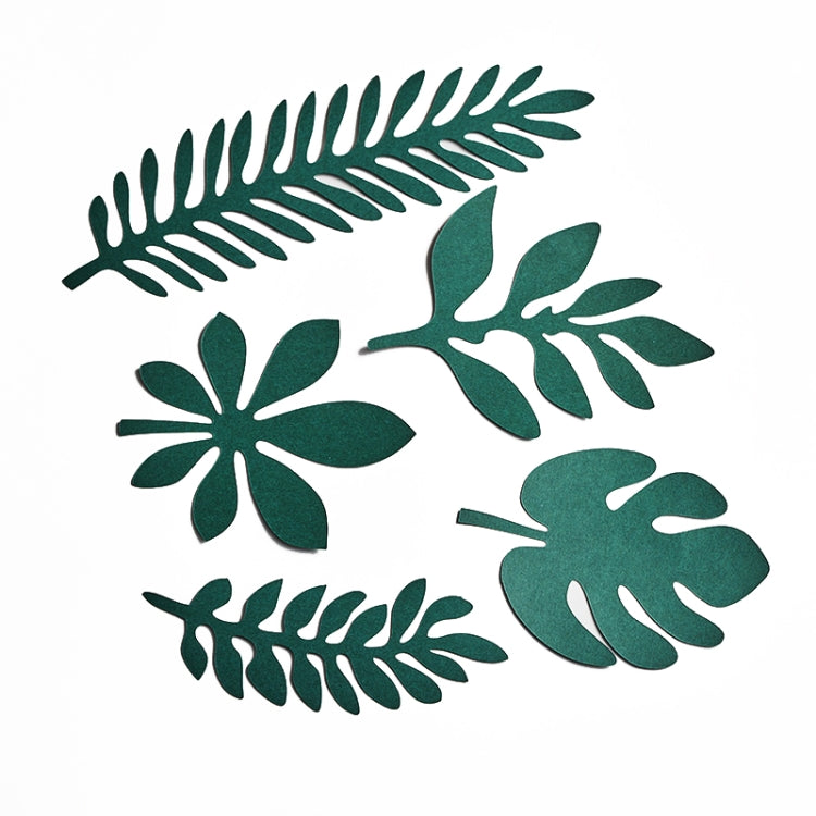Creative Paper Cutting Shooting Prop Set with 10 Different Tree Leaves for Photography Backgrounds (Deep Green)