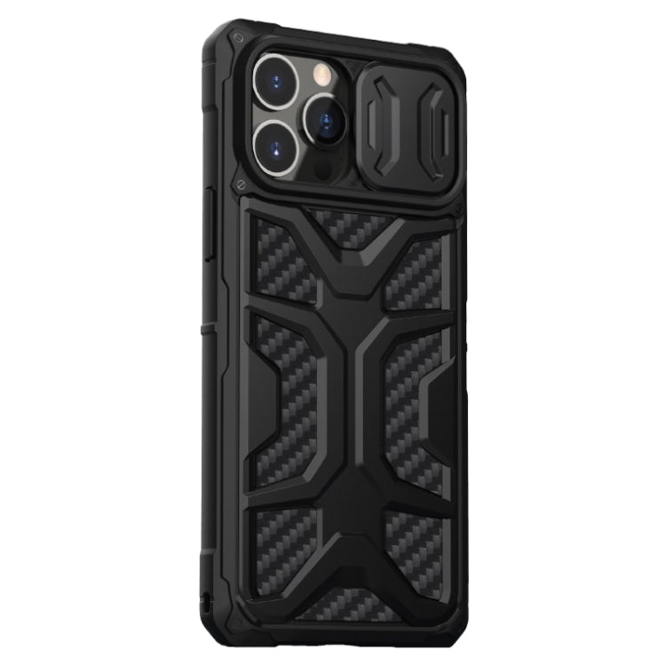 NILLKIN Sliding Camera Cover Design Shockproof TPU + PC Protective Case for iPhone 13 Pro Max (Black)