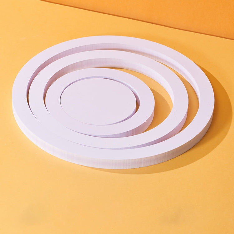 White Circle Geometric Solid Color Photography Background Table Shooting Props