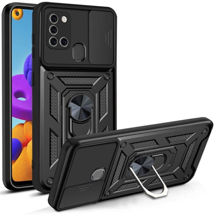 Samsung Galaxy A21s Sliding Camera Cover Protective Case - Black