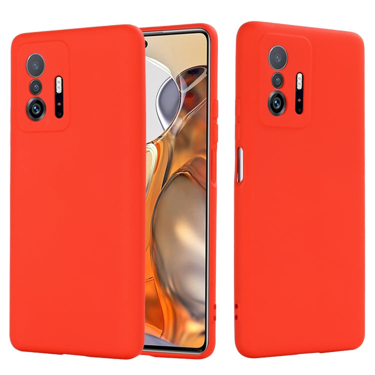 Red Silicone Protective Case for Xiaomi 11T 5G