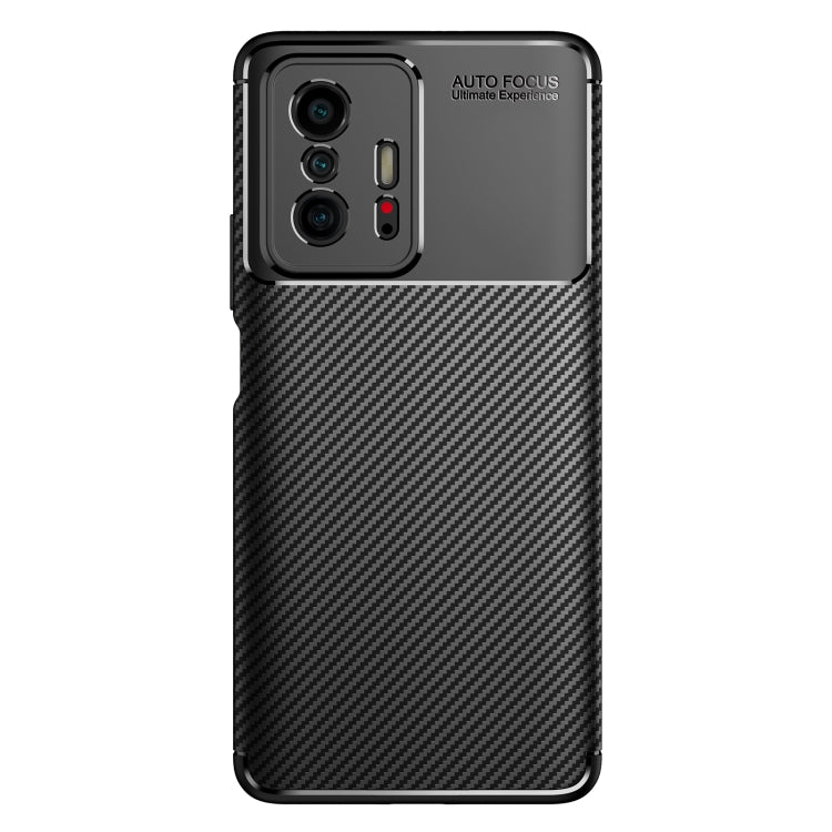 Carbon Fiber Texture Shockproof TPU Case for Xiaomi Mi 11T / 11T Pro in Black