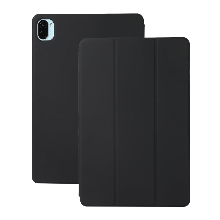 Black Magnetic Horizontal Flip Leather Case for Xiaomi Pad 5 / Pad 5 Pro with Holder