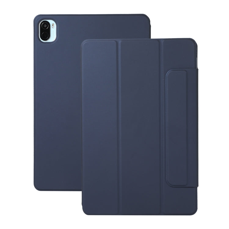 Horizontal Flip Leather Case with Holder for Xiaomi Pad 5 / Pad 5 Pro (Dark Blue)