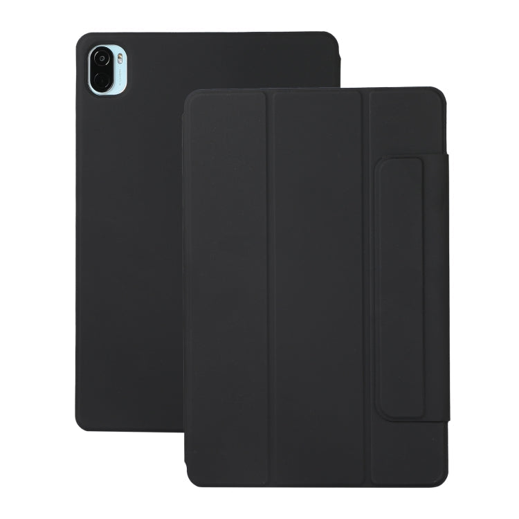 Xiaomi Pad 5 / Pad 5 Pro Magnetic Buckle Leather Case with Horizontal Stand (Black)