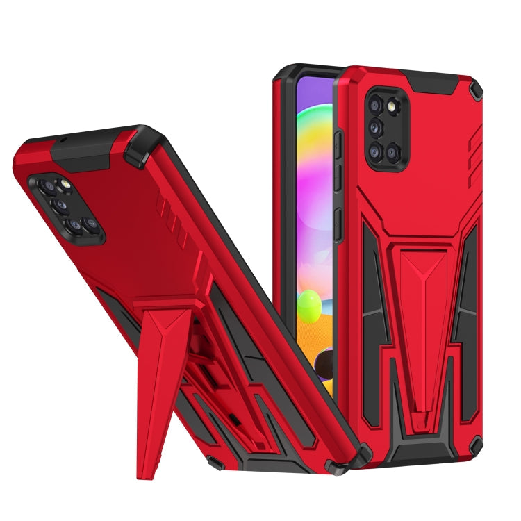 Red Shockproof Case with Invisible Holder for Samsung Galaxy A31