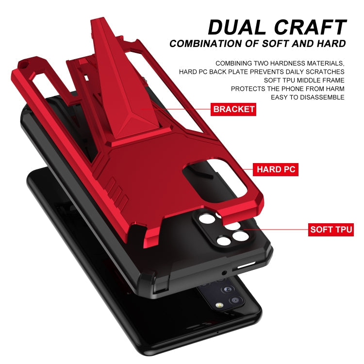 Red Shockproof Case with Invisible Holder for Samsung Galaxy A31