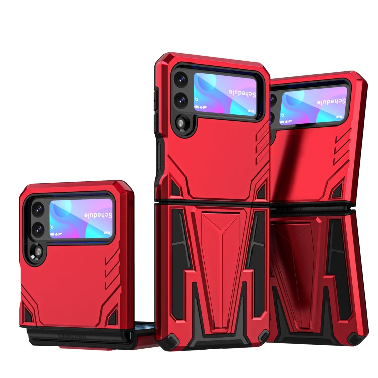 Samsung Galaxy Z Flip3 5G Shockproof Case with Folding Holder (Red)