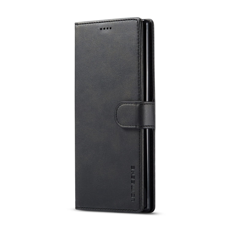 LC.IMEEKE Black Leather Wallet Case for Galaxy Note 10 Plus