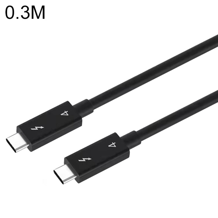 USB-C to USB-C Multi-function Cable for Thunderbolt 4, 0.3m Length (Black)