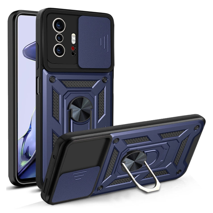 Sliding Camera Cover TPU+PC Protective Case for Xiaomi Mi 11T / 11T Pro (Blue)