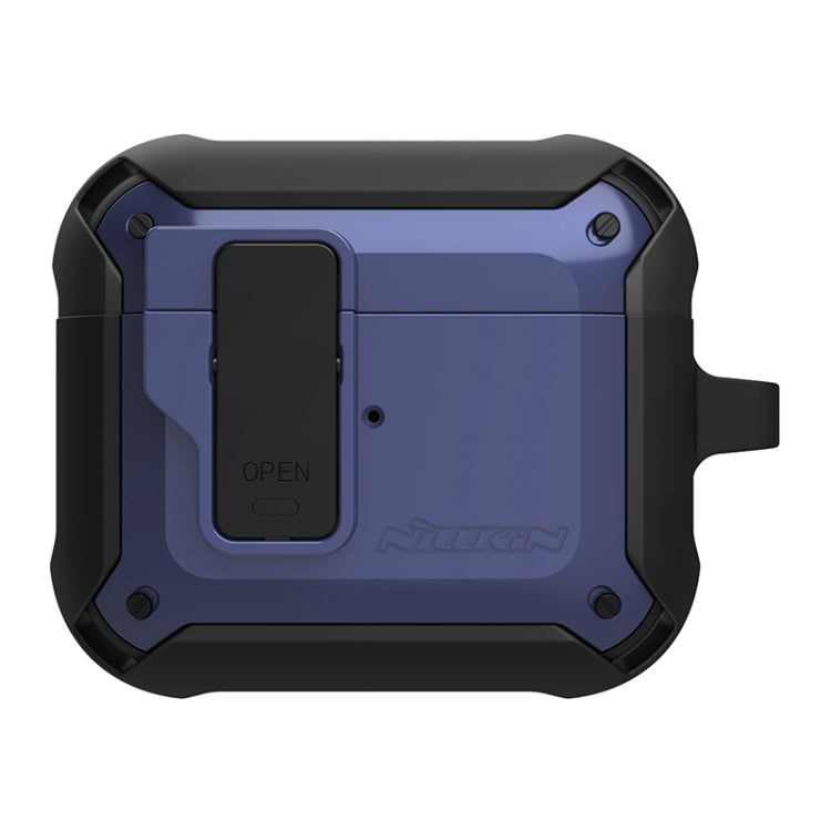 NILLKIN Bounce Series PC + TPU Protective Case with Hook For AirPods 3 (Blue)