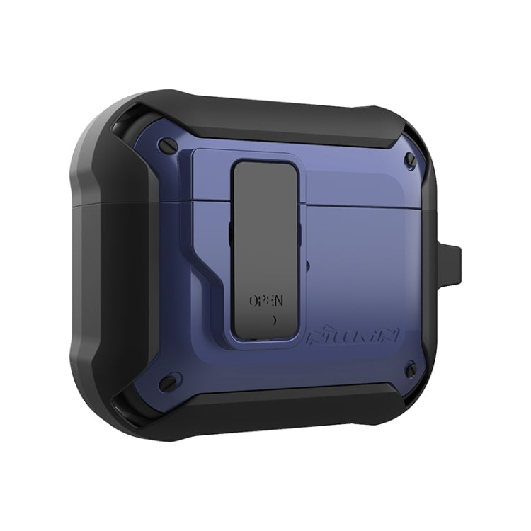 NILLKIN Bounce Series PC + TPU Protective Case with Hook For AirPods 3 (Blue)