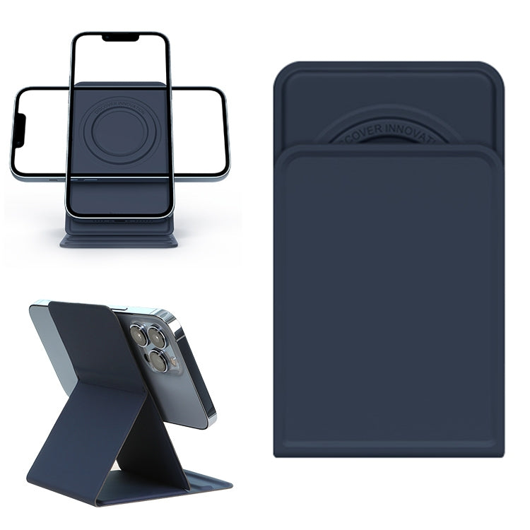 NILLKIN MagSafe SnapBase Magnetic Stand for iPhone 12 / 13 Series in Leather Blue