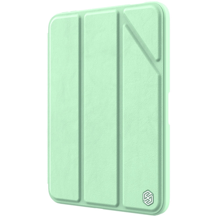 NILLKIN Green Horizontal Flip Tablet Case for iPad mini 6 with Holder, Pen Slot, and Sleep/Wake-up Function