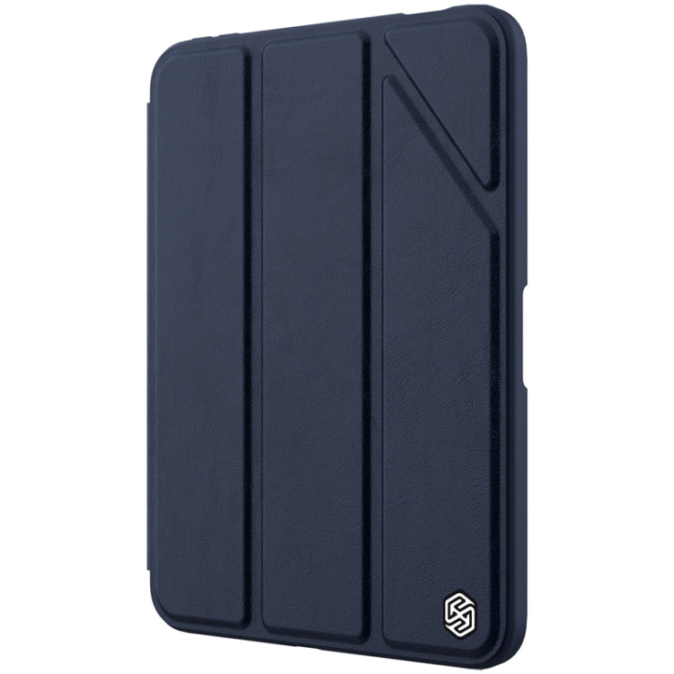 NILLKIN Horizontal Flip Tablet Case for iPad mini 6 with Holder & Pen Slot (Blue)