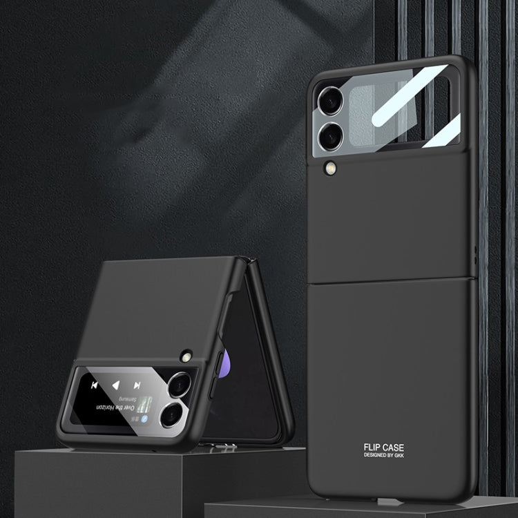 GKK Integrated Ultra-thin Full Coverage Phone Flip Case for Samsung Galaxy Z Flip3 5G (Black)