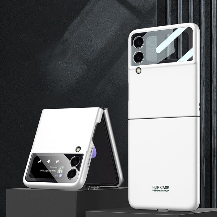 GKK Integrated Ultra-thin Full Coverage Phone Flip Case for Samsung Galaxy Z Flip3 5G (Silver)