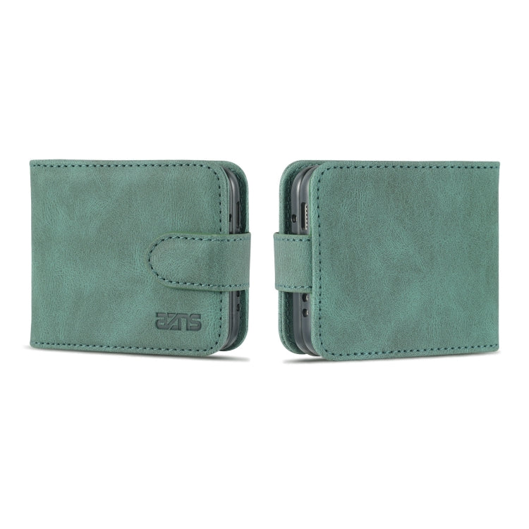 Green AZNS Dream II Skin Feel PU+TPU Horizontal Flip PU Phone Case for Samsung Galaxy Z Flip3 5G