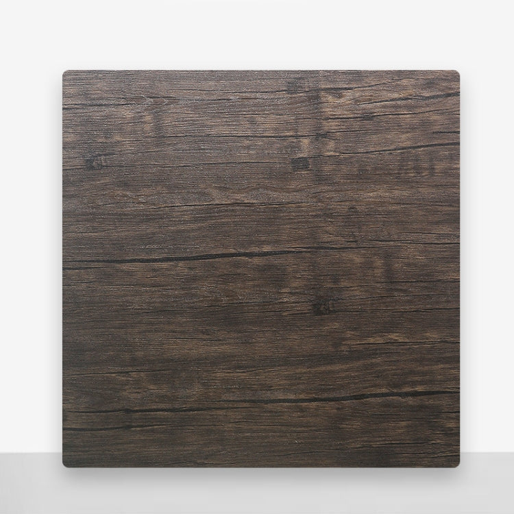 Retro PVC Photography Backdrop Board - Dark Wood Grain, 60 x 60cm, Single Sided