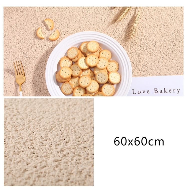 60 x 60cm PVC Backdrop Board with Coarse Sand Texture Cement Photography Backdrop Board(Light Apricot)