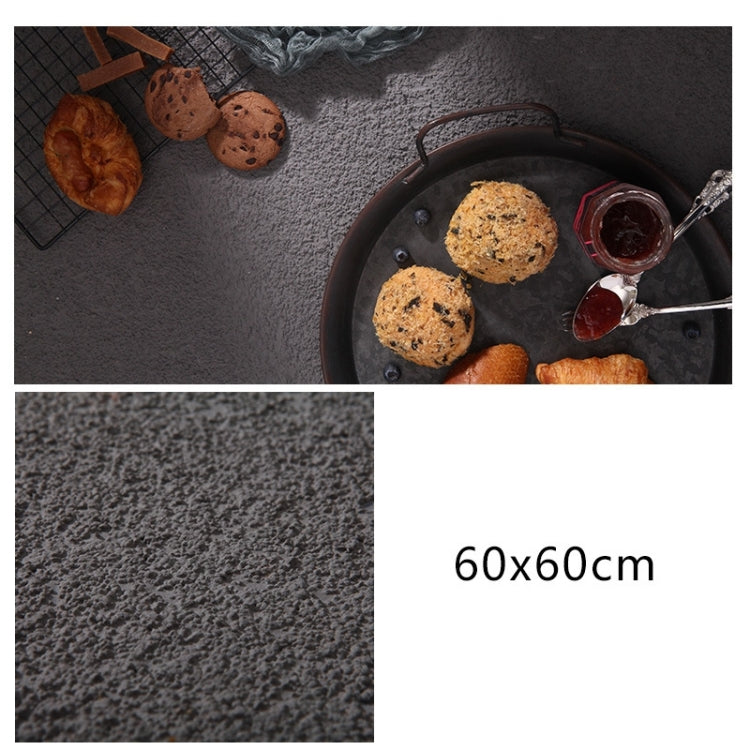 60 x 60cm PVC Backdrop Board with Coarse Sand Texture for Photography (Dark Grey)