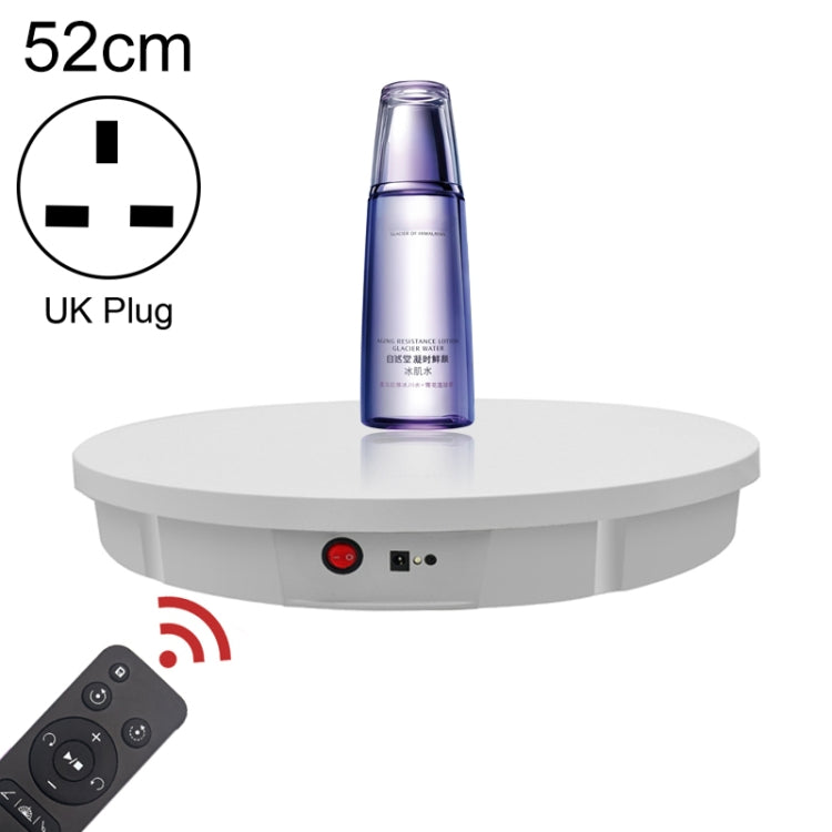 52cm Remote Control Electric Rotating Turntable Display Stand with Noise Reduction and 360-Degree Rotation (White)