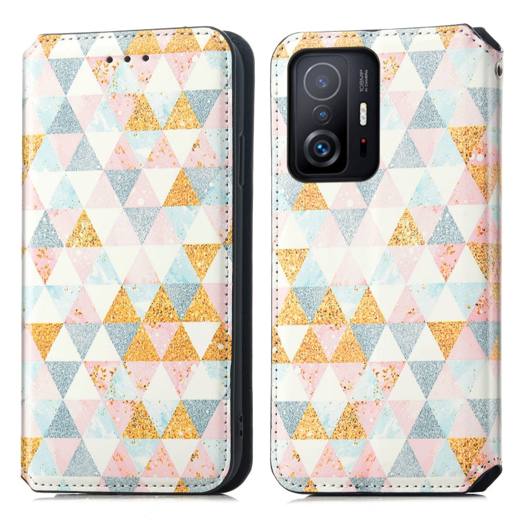 Colorful Magnetic Leather Case with Holder & Card Slot & Wallet for Xiaomi 11T/11T Pro