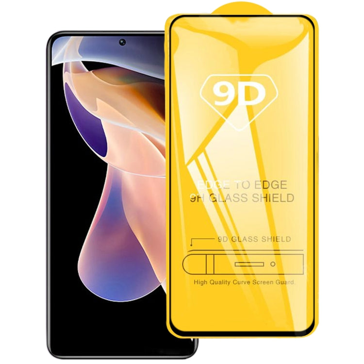 Full Glue Full Screen Tempered Glass Film for Xiaomi Redmi Note 11 Pro 5G / 4G / 11 Pro+ / 11E Pro / POCO F4 / Poco X4 Pro 9D