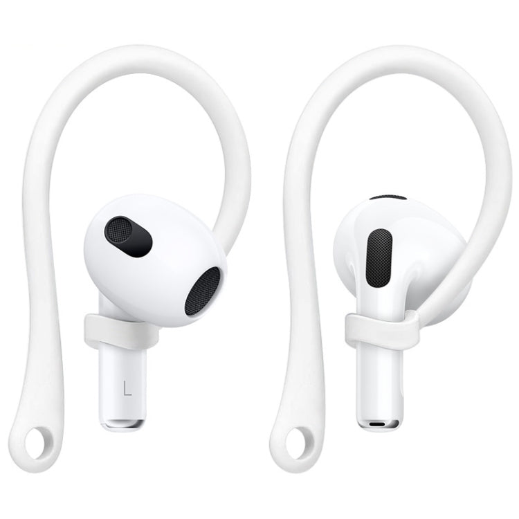 Secure and Comfortable imak Wireless Earphones Silicone Anti-lost Lanyard Ear Hook for AirPods 3 (White)