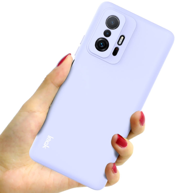 Imak UC-2 Series Shockproof Full Coverage Soft TPU Phone Case for Xiaomi Mi 11T / Mi 11T Pro (Purple)