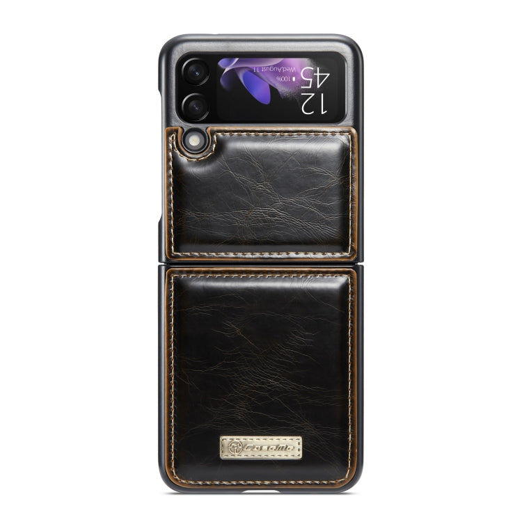 CaseMe 003 Crazy Horse Texture Horizontal Flip Leather Phone Case for Samsung Galaxy Z Flip3 5G (Coffee)
