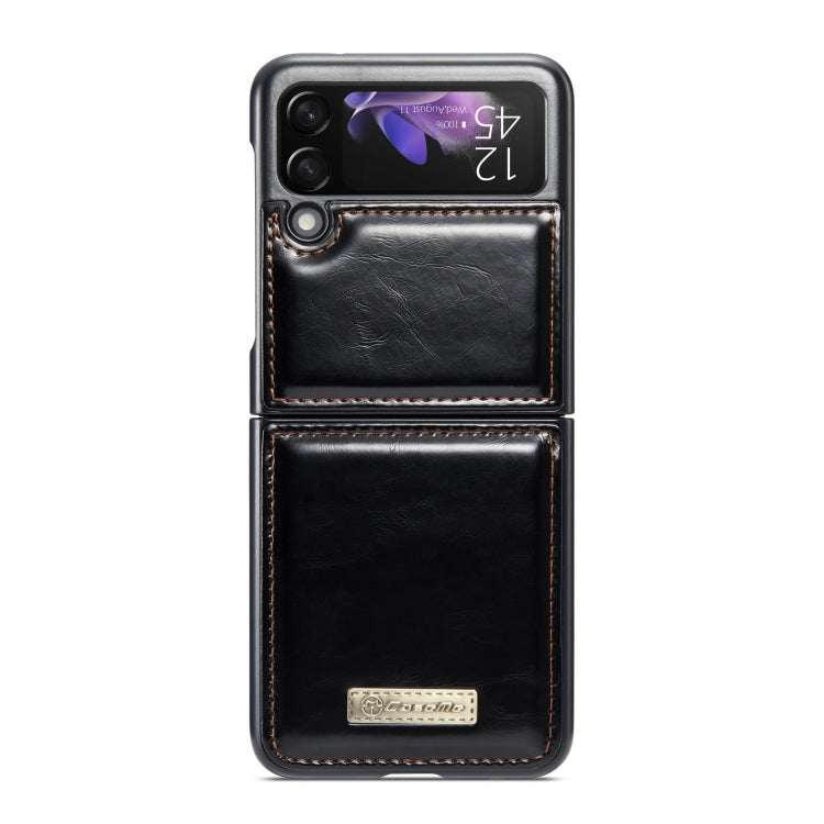 CaseMe 003 Crazy Horse Texture Horizontal Flip Leather Phone Case for Samsung Galaxy Z Flip3 5G (Black)