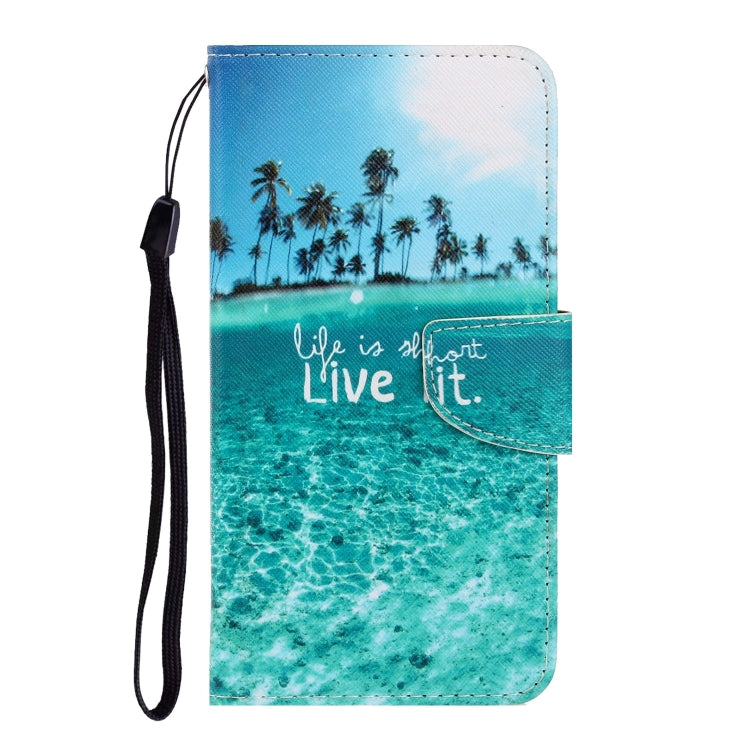 Coconut Tree 3D Colored Drawing Horizontal Flip Leather Phone Case for Xiaomi Redmi Note 11 Pro