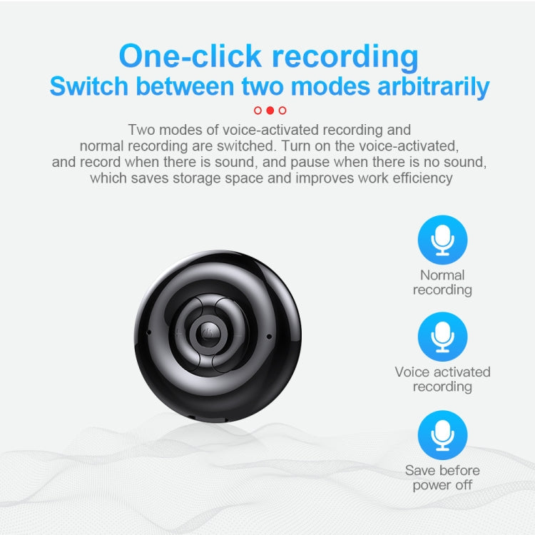 AI Intelligent Voice Recorder with 16GB Capacity (Black)