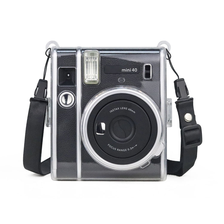 Transparent Protective Crystal Case with Adjustable Strap for FUJIFILM Instax mini 40