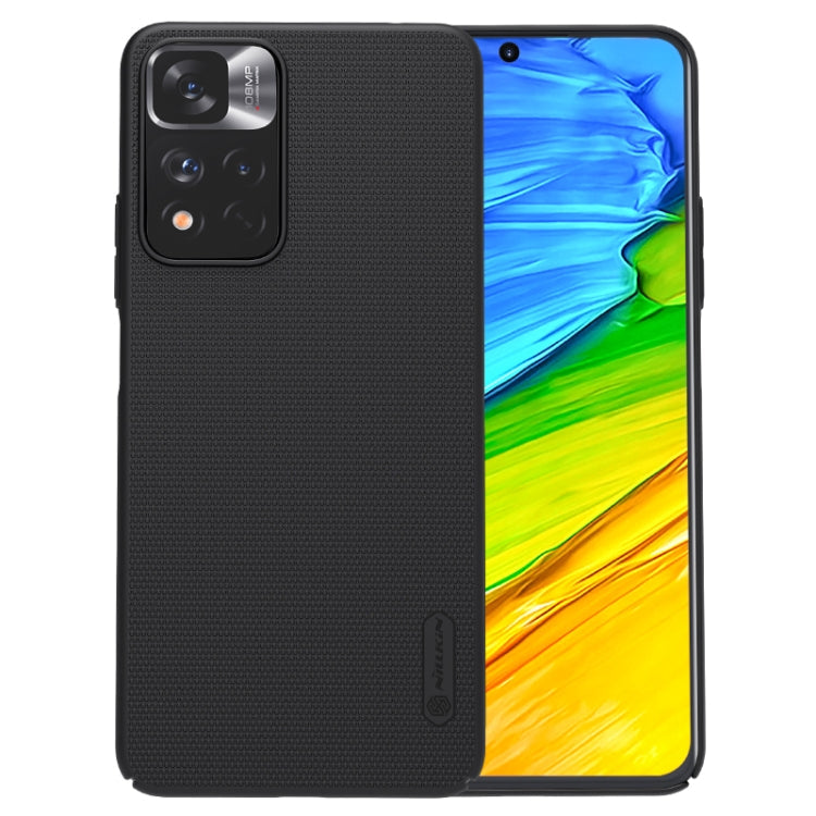NILLKIN Frosted Concave-convex Texture PC Phone Case for Xiaomi Redmi Note 11 Pro/11 Pro+/Mi 11i/Mi 11i 5G (Black)