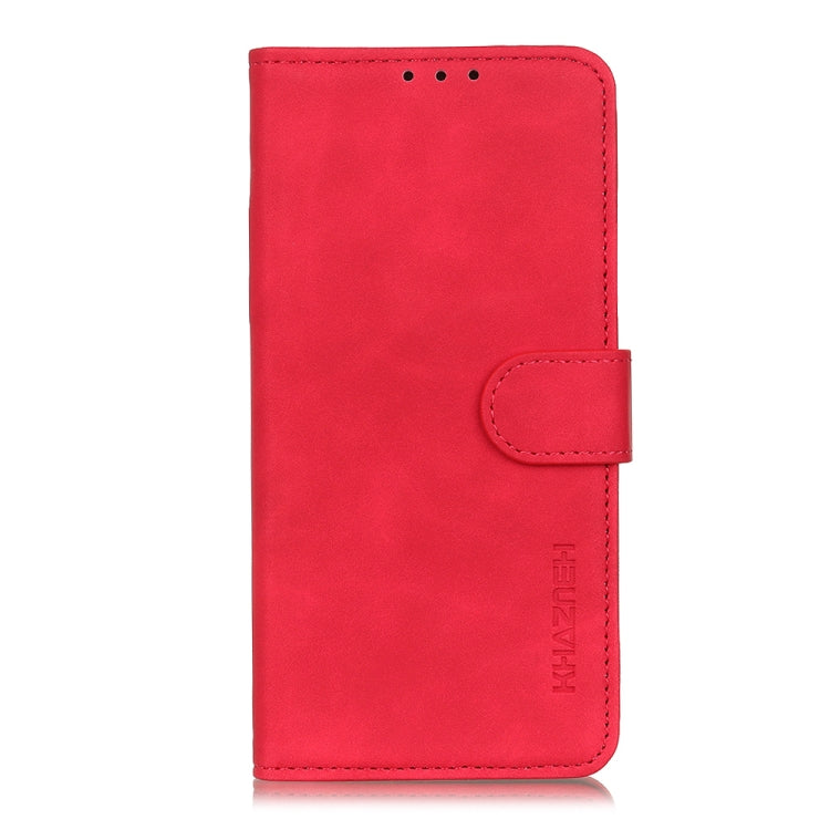 KHAZNEH Retro Texture Horizontal Flip Leather Phone Case for Samsung Galaxy A03 Core (Red)